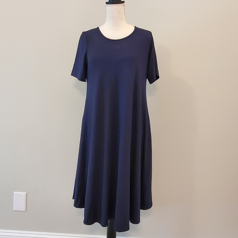 NEW Summer Navy Blue Loose fit Dress w/Pockets